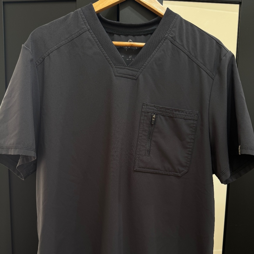 Cherokee Infinity Pewter Scrub Top & Jogger Bottom Set